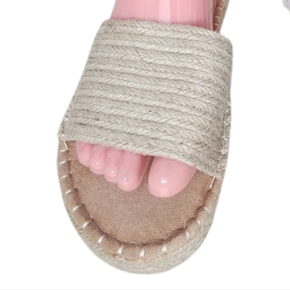 Sergio Todzi Womens Single Band Woven Flatform Espadrille Size 9 Open Toe.